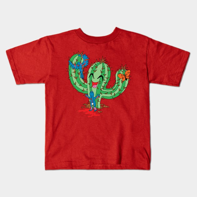 The Friendly Cactus Kids T-Shirt by ptowndanig